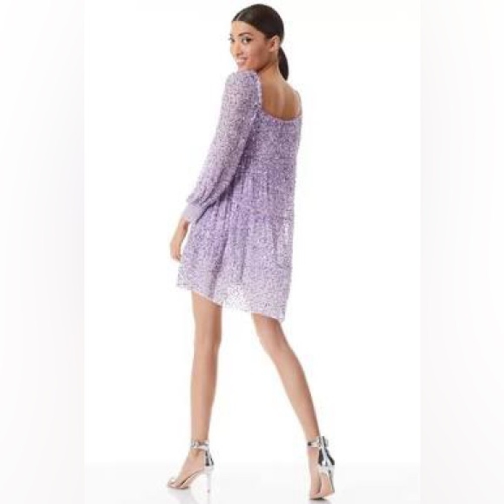 Alice and Olivia sequence mini lavender dress